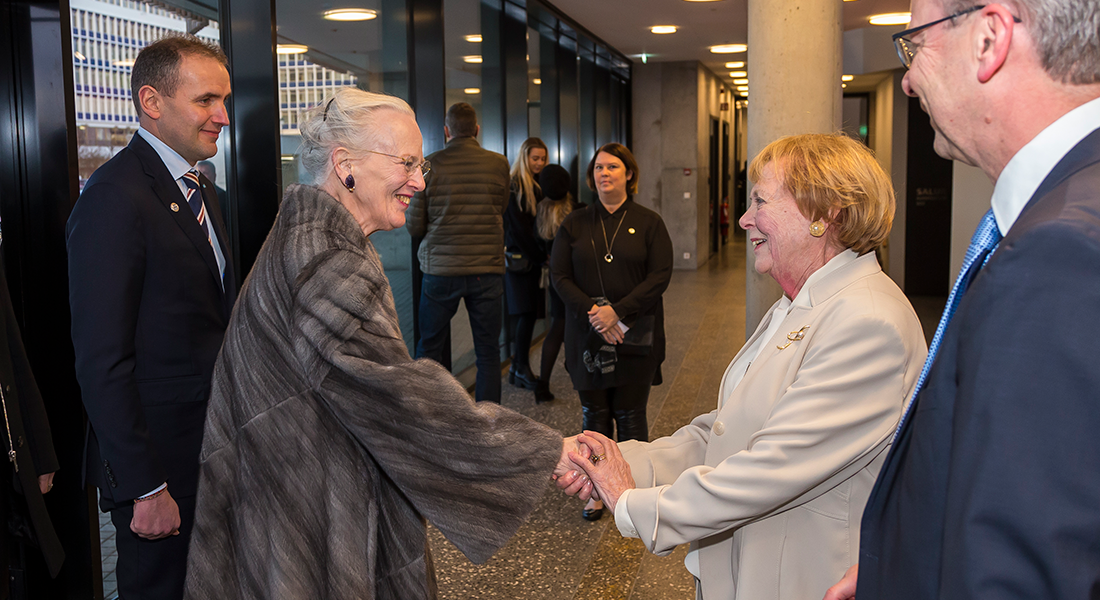 Queen Margrethe visits the University of Iceland